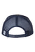 The Game Hats GB452E Mens Everyday Snapback Trucker Hat Grey/Navy Blue Flat Back
