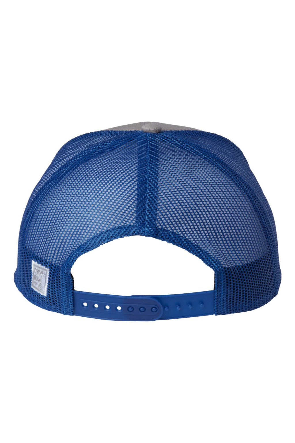 The Game Hats GB452E Mens Everyday Snapback Trucker Hat Grey/Royal Blue Flat Back