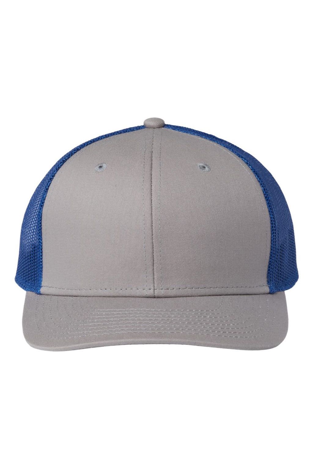 The Game Hats GB452E Mens Everyday Snapback Trucker Hat Grey/Royal Blue Flat Front