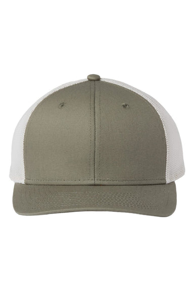 The Game Hats GB452E Mens Everyday Snapback Trucker Hat Light Olive Green/Stone Flat Front