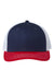 The Game Hats GB452E Mens Everyday Snapback Trucker Hat Navy Blue/Red/White Flat Front