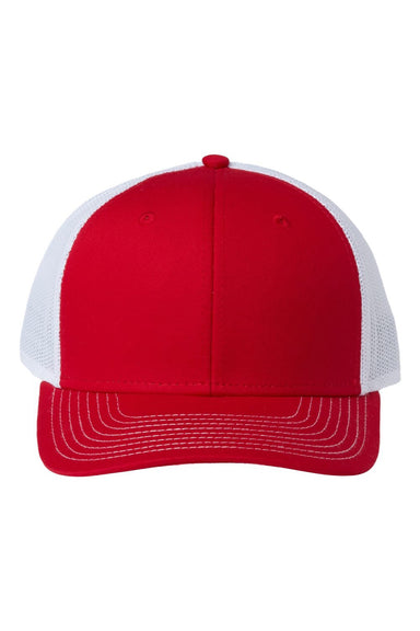 The Game Hats GB452E Mens Everyday Snapback Trucker Hat Red/White Flat Front