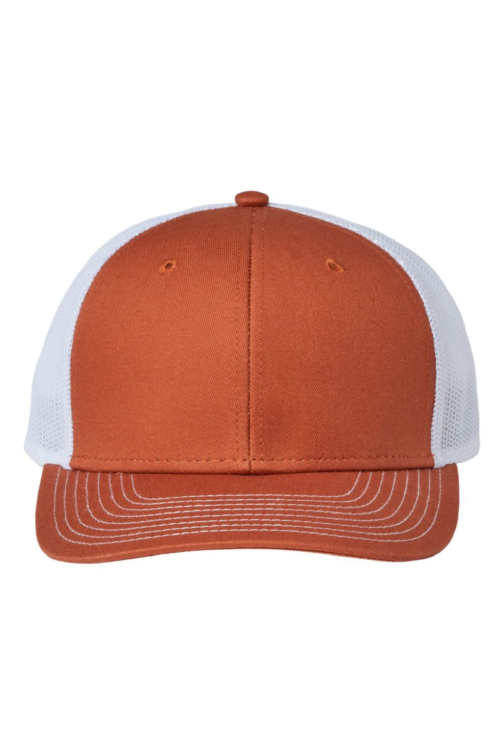 The Game Hats GB452E Mens Everyday Snapback Trucker Hat Texas Orange/White Flat Front
