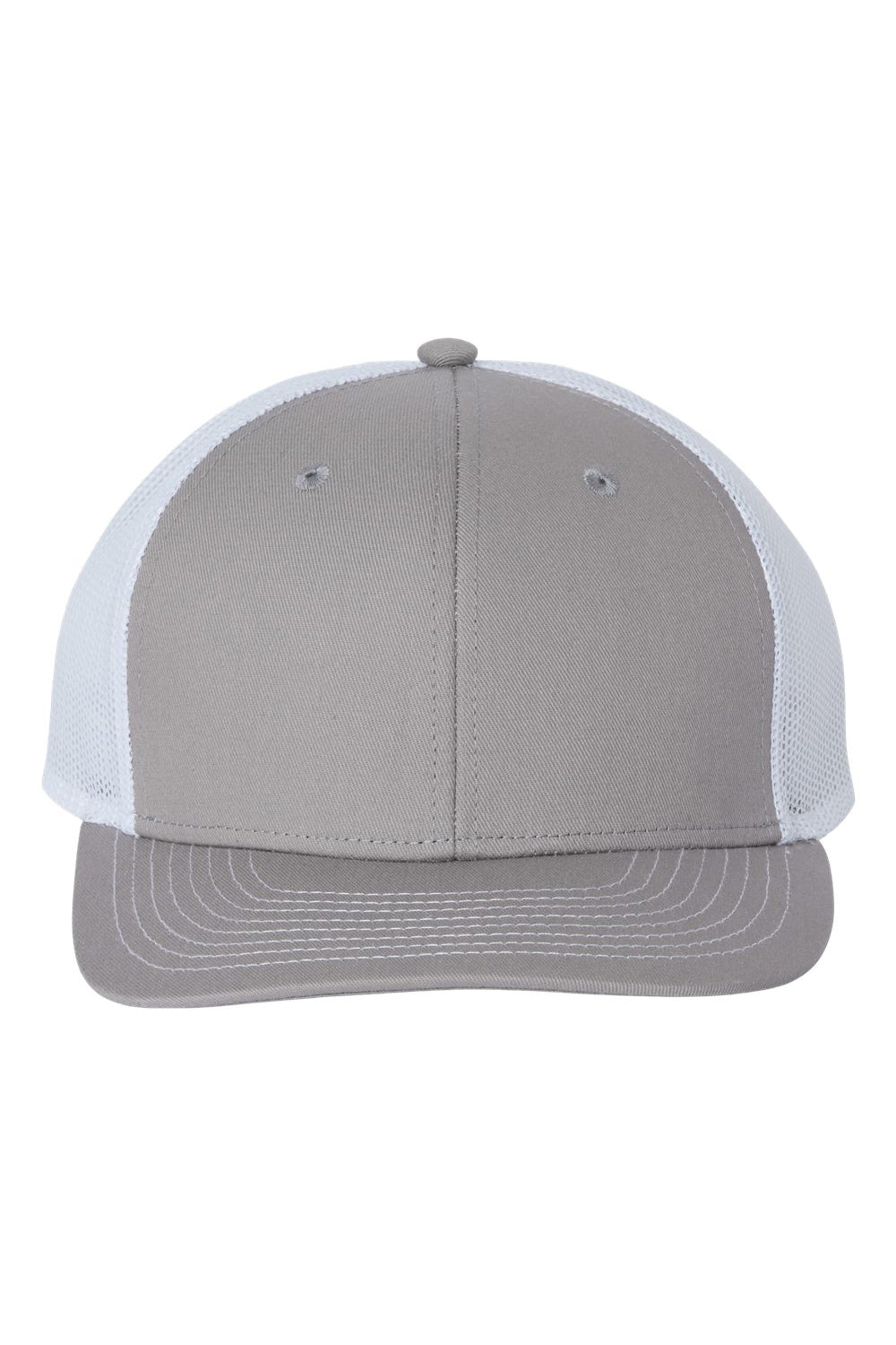 The Game GB452E Mens Everyday Trucker Hat Grey/White Flat Front