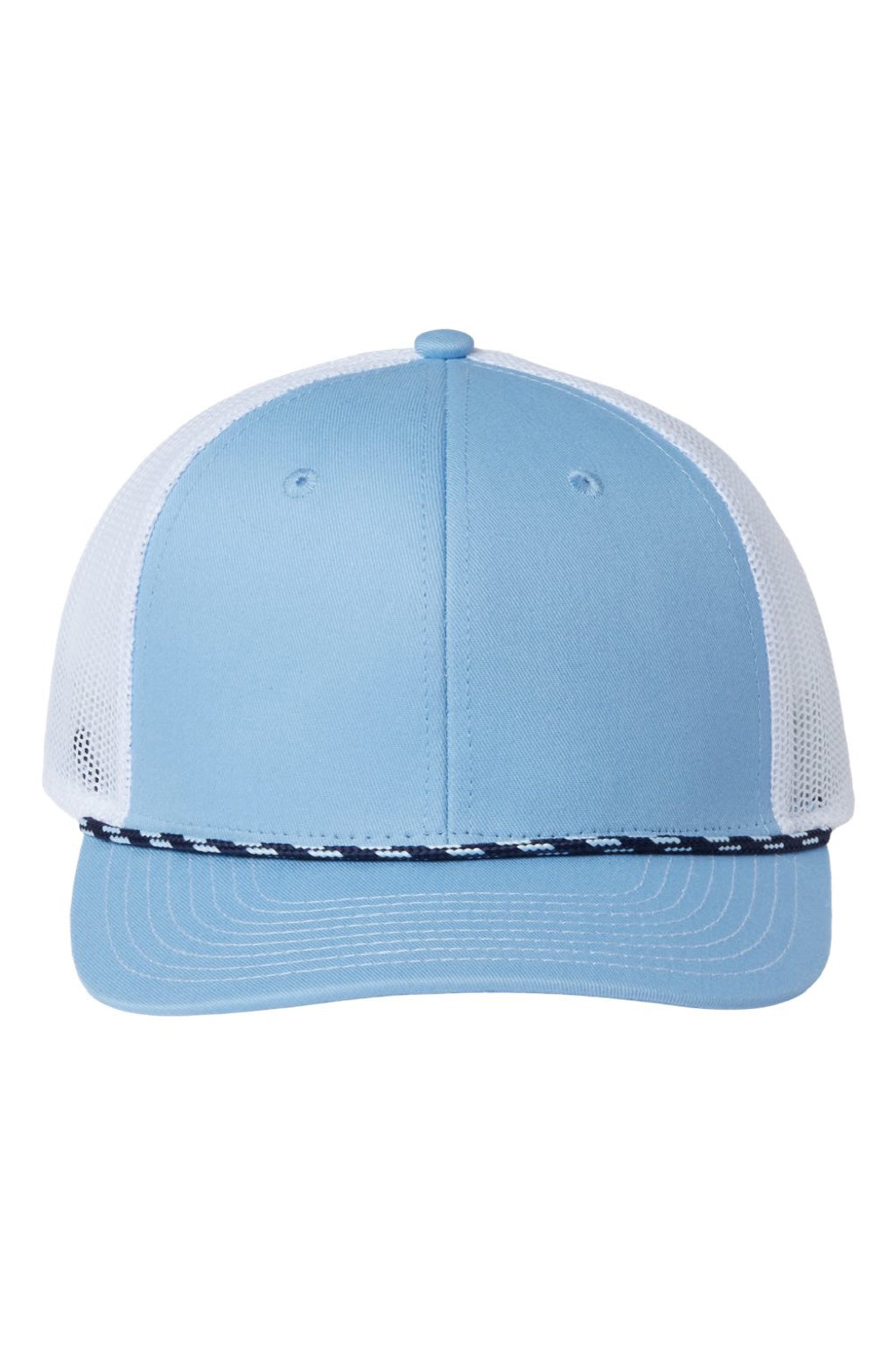 The Game Hats GB452R Mens Everyday Rope Snapback Trucker Hat Columbia Blue/White Flat Front