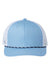 The Game Hats GB452R Mens Everyday Rope Snapback Trucker Hat Columbia Blue/White Flat Front