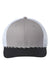 The Game Hats GB452R Mens Everyday Rope Snapback Trucker Hat Light Grey/Black Flat Front