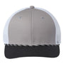 The Game Hats Mens Everyday Rope Snapback Trucker Hat - Light Grey/Black
