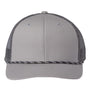 The Game Hats Mens Everyday Rope Snapback Trucker Hat - Light Grey/Charcoal Grey