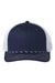 The Game GB452R Mens Everyday Rope Trucker Hat Navy Blue/White Flat Front