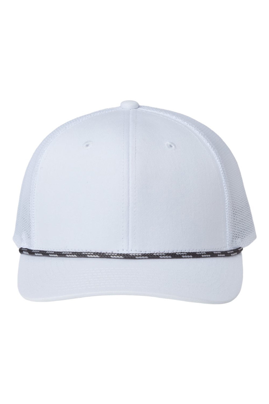 The Game Hats GB452R Mens Everyday Rope Snapback Trucker Hat White Flat Front