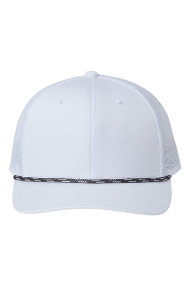 The Game Hats GB452R Mens Everyday Rope Snapback Trucker Hat White Flat Front