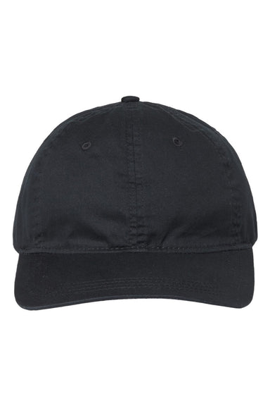 The Game Hats GB510 Mens Ultralight Twill Adjustable Hat Black Flat Front