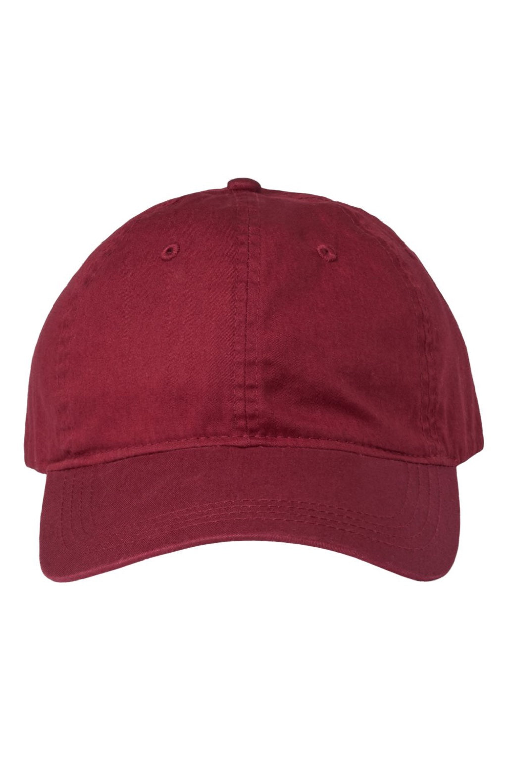 The Game Hats GB510 Mens Ultralight Twill Adjustable Hat Brick Red Flat Front