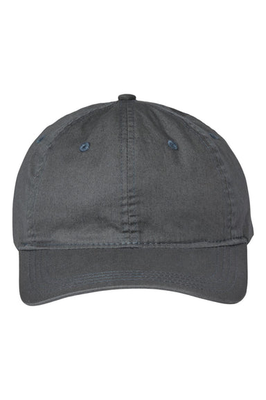 The Game GB510 Mens Ultralight Twill Hat Charcoal Grey Flat Front