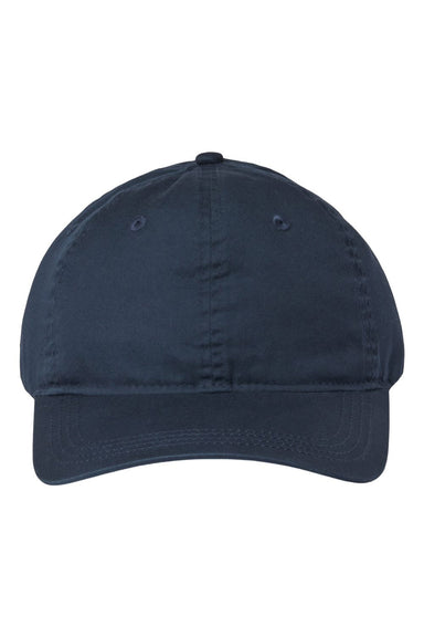 The Game GB510 Mens Ultralight Twill Hat Navy Blue Flat Front