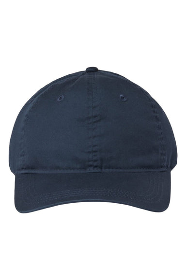 The Game Hats GB510 Mens Ultralight Twill Adjustable Hat Navy Blue Flat Front