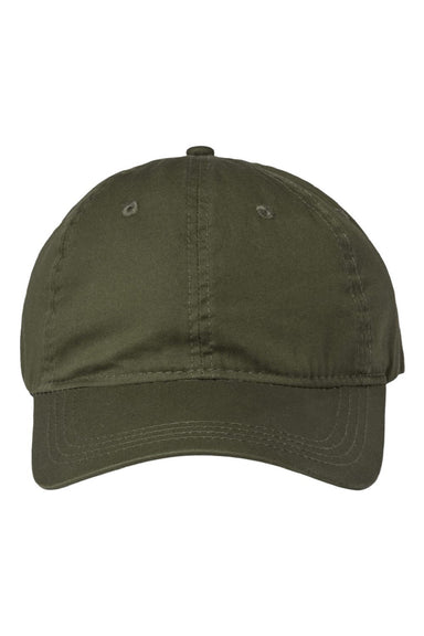 The Game Hats GB510 Mens Ultralight Twill Adjustable Hat Pine Green Flat Front