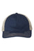 The Game Hats GB880 Mens Soft Snapback Trucker Hat Navy Blue/Khaki Flat Front