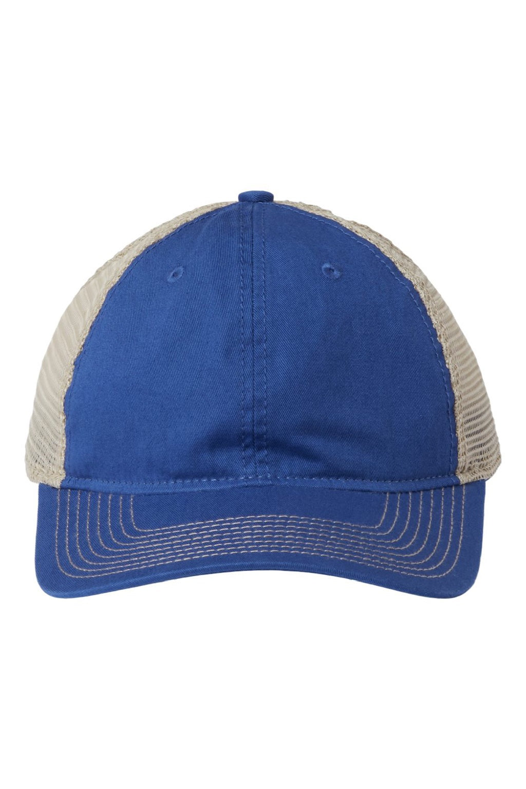 The Game Hats GB880 Mens Soft Snapback Trucker Hat Royal Blue/Khaki Flat Front