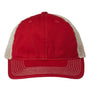 The Game Hats Mens Soft Snapback Trucker Hat - Vintage Red/Khaki - Closeout