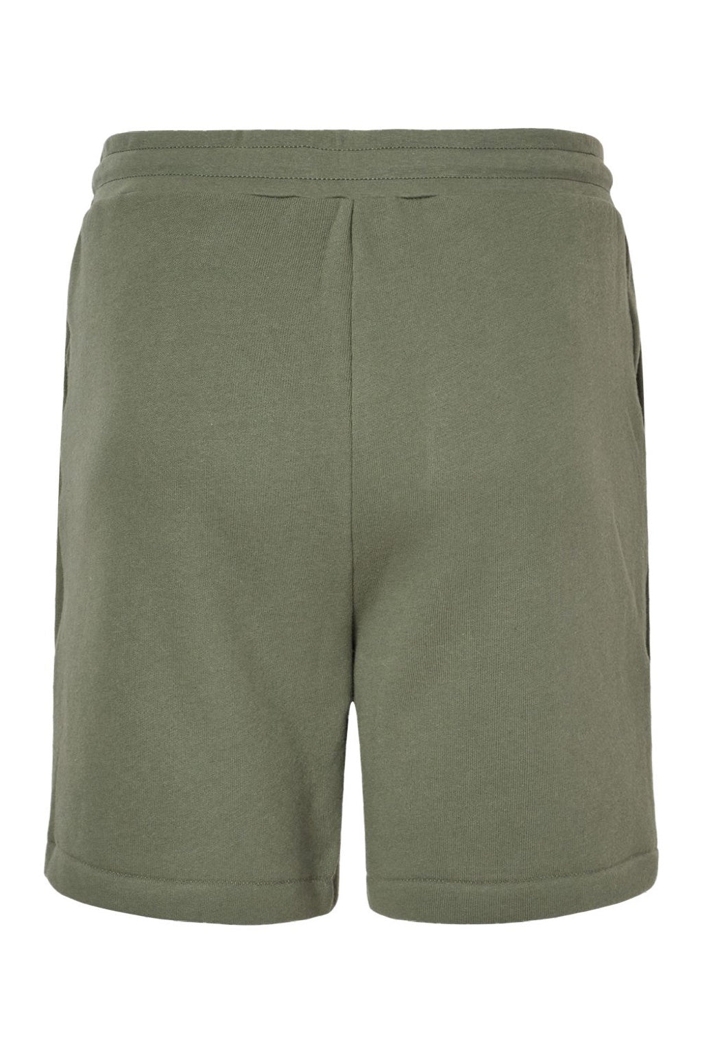 Bella + Canvas BC3724/3724 Mens Shorts w/ Pockets Military Green Flat Back