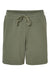 Bella + Canvas BC3724/3724 Mens Shorts w/ Pockets Military Green Flat Front