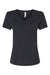 Bella + Canvas BC6405CVC/6405CVC Womens CVC Short Sleeve V-Neck T-Shirt Solid Black Flat Front