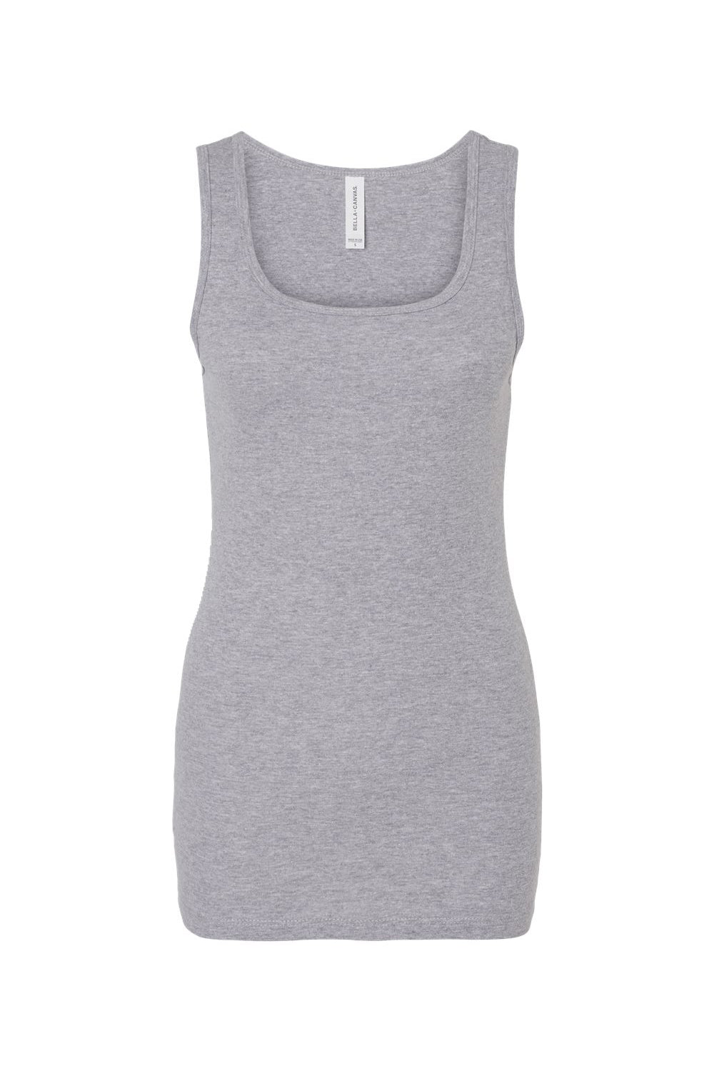 Bella + Canvas 1081 Womens Micro Ribbed Tank Top Heather Grey Flat Front