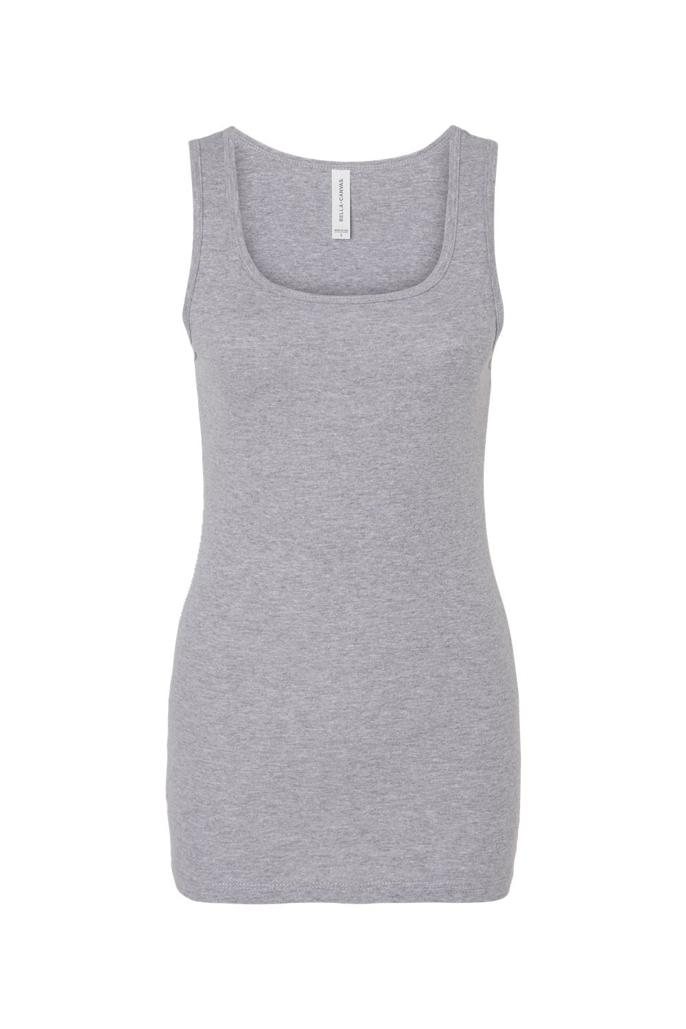 Bella + Canvas 1081 Womens Micro Ribbed Tank Top Heather Grey Flat Front