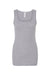 Bella + Canvas 1081 Womens Micro Ribbed Tank Top Heather Grey Flat Front