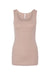 Bella + Canvas 1081 Womens Micro Ribbed Tank Top Heather Pink Gravel Flat Front