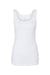 Bella + Canvas 1081 Womens Micro Ribbed Tank Top White Flat Front