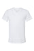 Bella + Canvas BC3005CVC Mens CVC Short Sleeve V-Neck T-Shirt Solid White Flat Front
