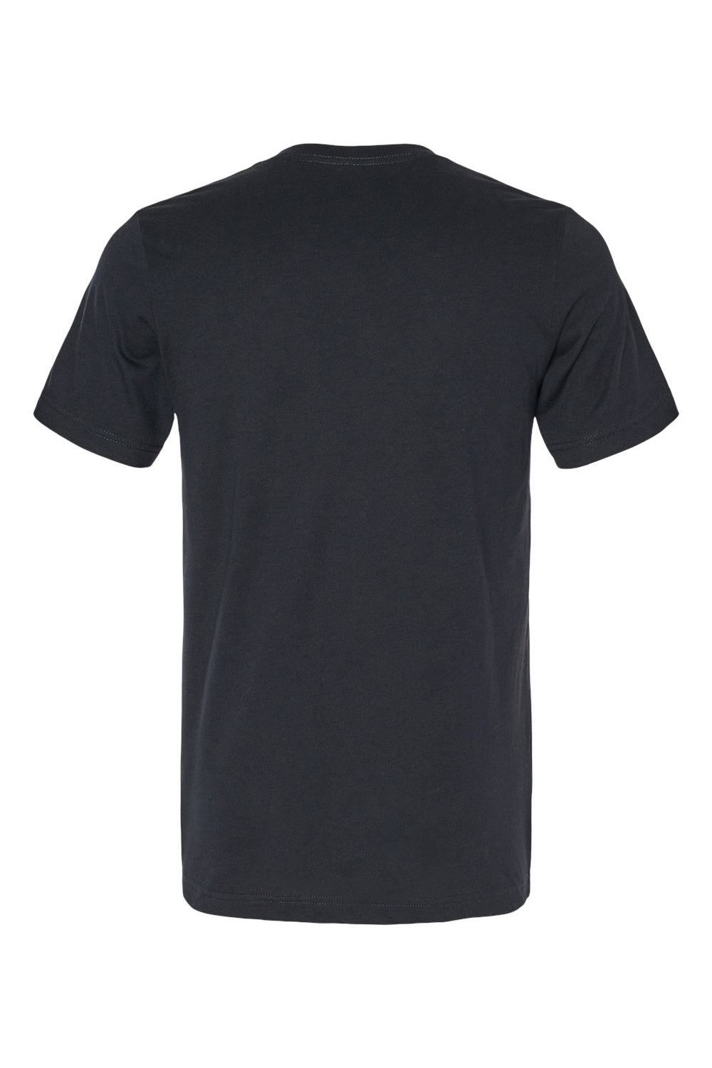 Bella + Canvas BC3005CVC Mens CVC Short Sleeve V-Neck T-Shirt Solid Black Flat Back