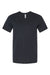 Bella + Canvas BC3005CVC Mens CVC Short Sleeve V-Neck T-Shirt Solid Black Flat Front