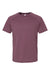 Bella + Canvas 3201 Mens CVC Raglan Short Sleeve Crewneck T-Shirt Heather Maroon Flat Front