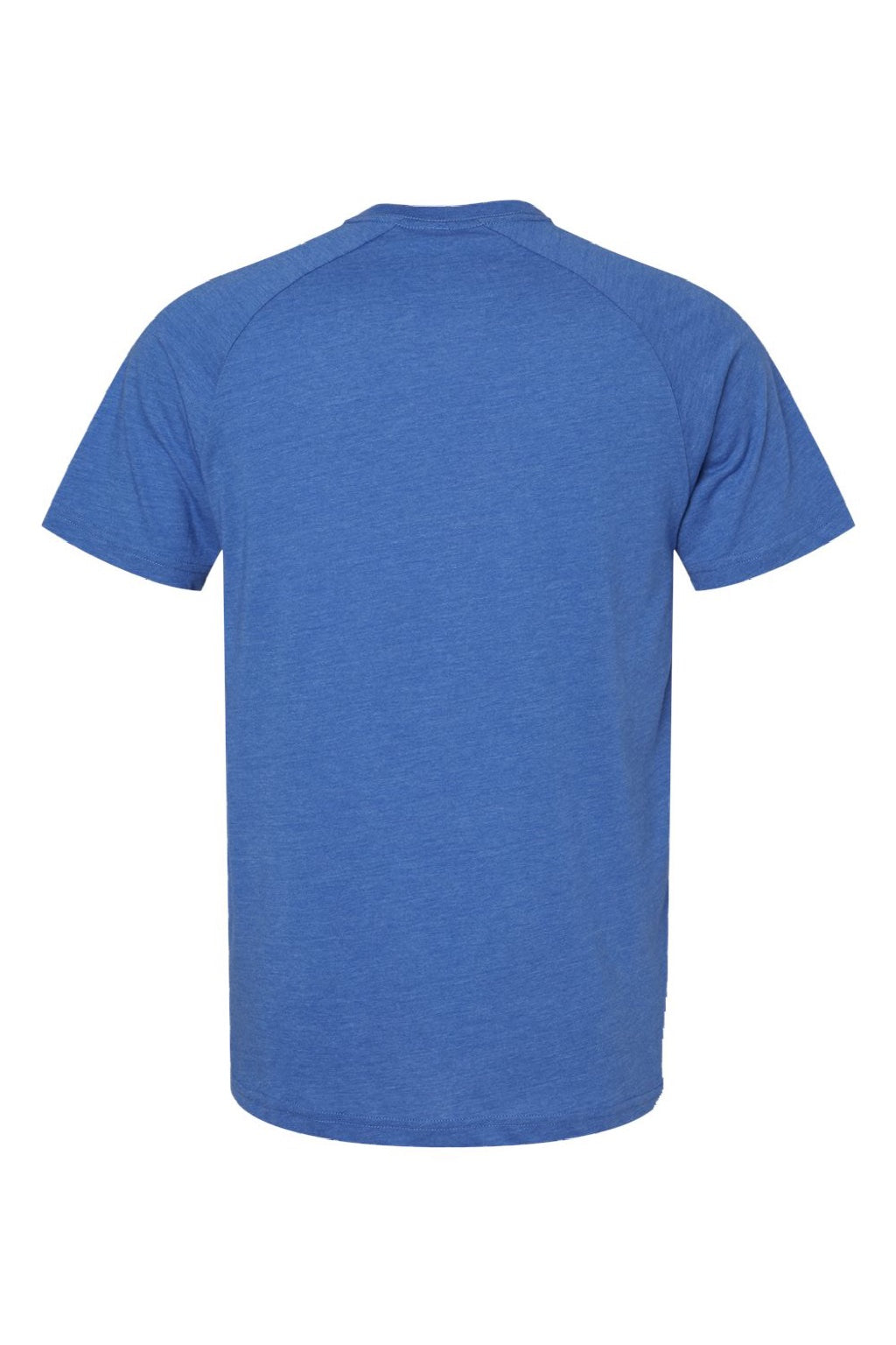 Bella + Canvas 3201 Mens CVC Raglan Short Sleeve Crewneck T-Shirt Heather True Royal Blue Flat Back