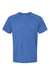 Bella + Canvas 3201 Mens CVC Raglan Short Sleeve Crewneck T-Shirt Heather True Royal Blue Flat Front
