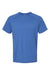 Bella + Canvas 3201 Mens CVC Raglan Short Sleeve Crewneck T-Shirt Heather True Royal Blue Flat Front