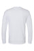 Bella + Canvas BC3501CVC/3501CVC Mens CVC Long Sleeve Crewneck T-Shirt Solid White Flat Back