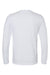 Bella + Canvas BC3501CVC Mens CVC Long Sleeve Crewneck T-Shirt Solid White Flat Back