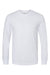 Bella + Canvas BC3501CVC/3501CVC Mens CVC Long Sleeve Crewneck T-Shirt Solid White Flat Front