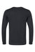 Bella + Canvas BC3501CVC Mens CVC Long Sleeve Crewneck T-Shirt Solid Black Flat Back