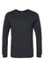 Bella + Canvas BC3501CVC/3501CVC Mens CVC Long Sleeve Crewneck T-Shirt Solid Black Flat Front