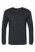 Bella + Canvas BC3501CVC Mens CVC Long Sleeve Crewneck T-Shirt Solid Black Flat Front