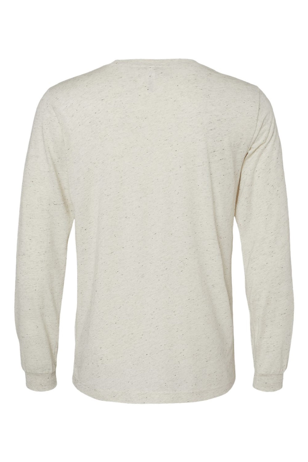 Bella + Canvas BC3513/3513 Mens Jersey Long Sleeve Crewneck T-Shirt Oatmeal Flat Back