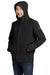 Eddie Bauer EB656 Mens WeatherEdge 3-in-1 Water Resistant Full Zip Hooded Jacket Black/Storm Grey Model 3Q