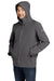 Eddie Bauer EB656 Mens WeatherEdge 3-in-1 Water Resistant Full Zip Hooded Jacket Steel Grey/Metal Grey Model 3Q