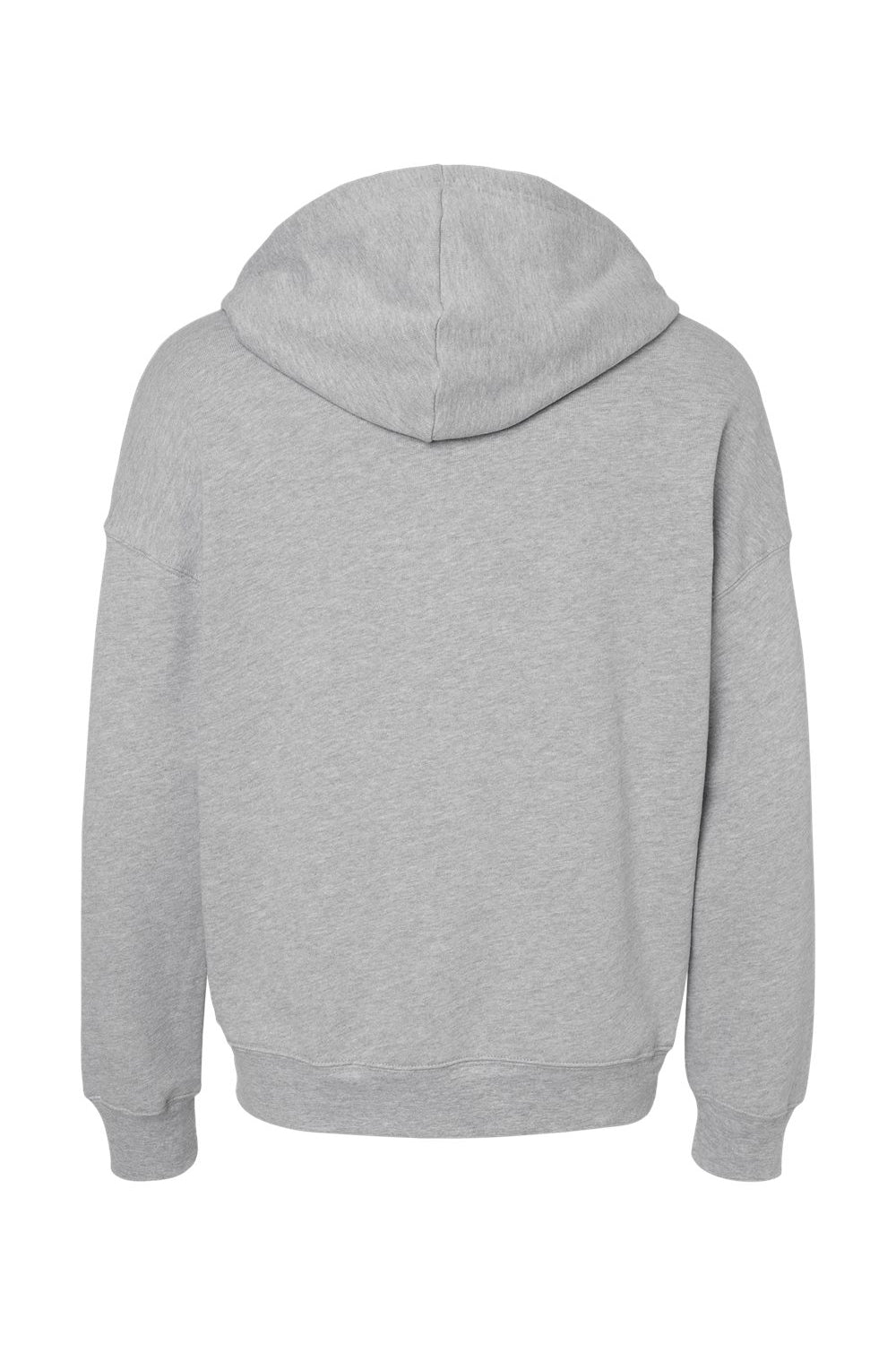 Bella + Canvas 3759 Mens Sponge Fleece Full Zip Hooded Sweatshirt Hoodie w/ Pockets Heather Grey Flat Back